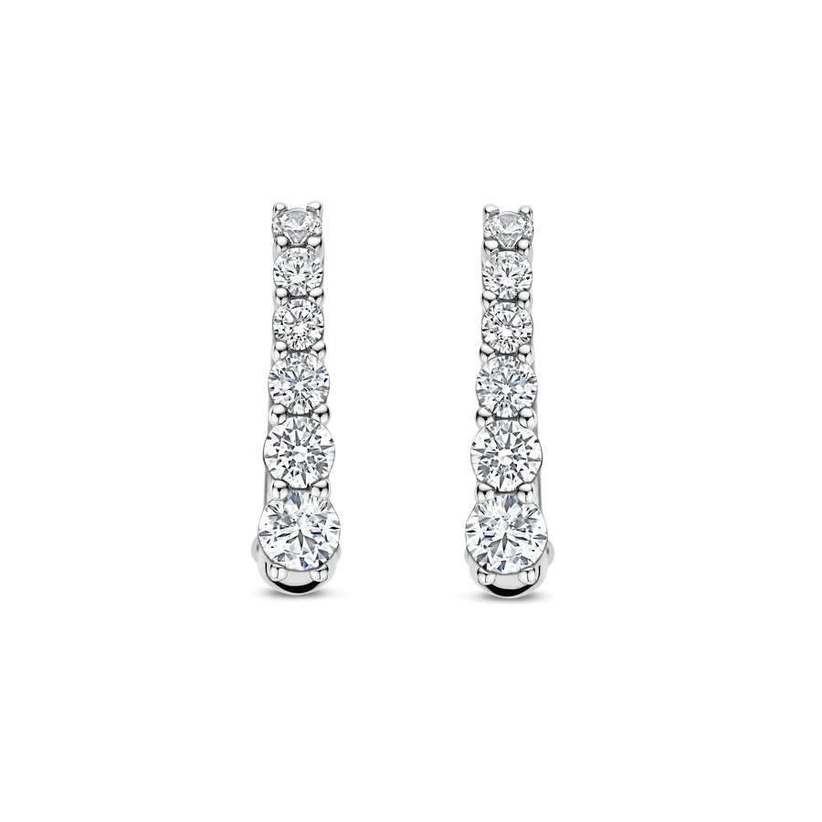 Tisento 20mm Oval Zirconia Hoops