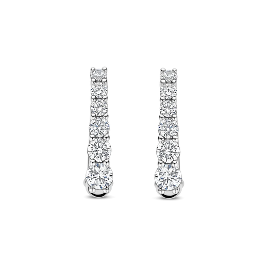 Tisento 20mm Oval Zirconia Hoops
