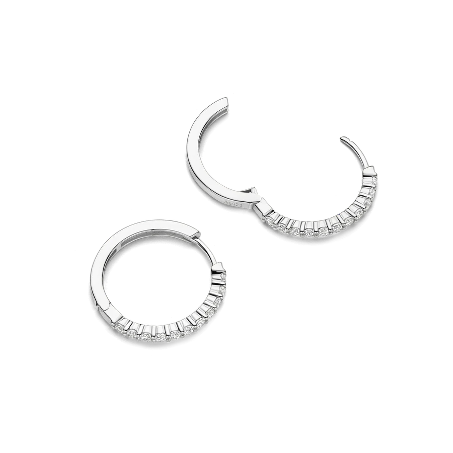 Tisento 21.5mm Large Cubic Zirconia Hoop Earrings