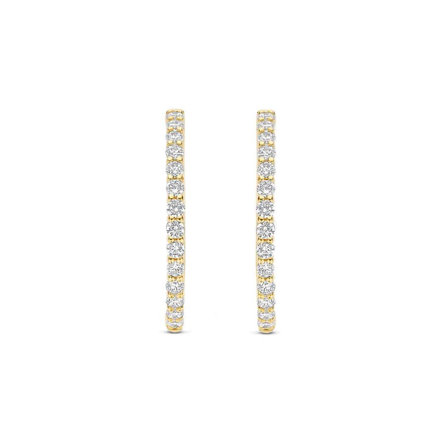 Tisento Gold 25.5mm Tennis Oversized Hoop Earrings