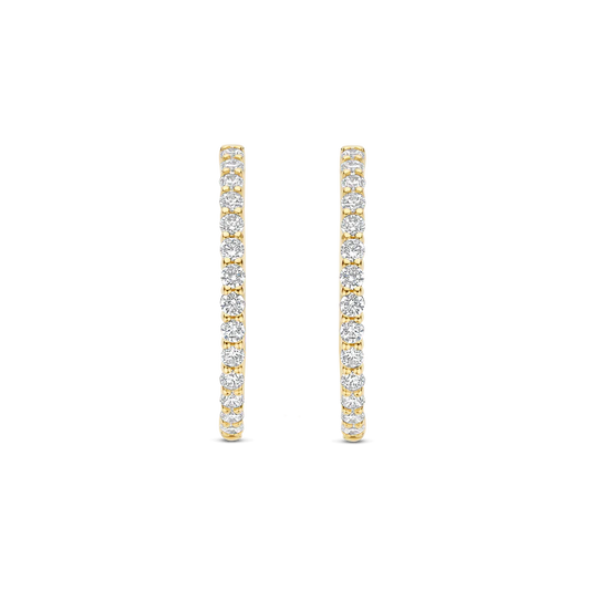 Tisento Gold 25.5mm Tennis Oversized Hoop Earrings