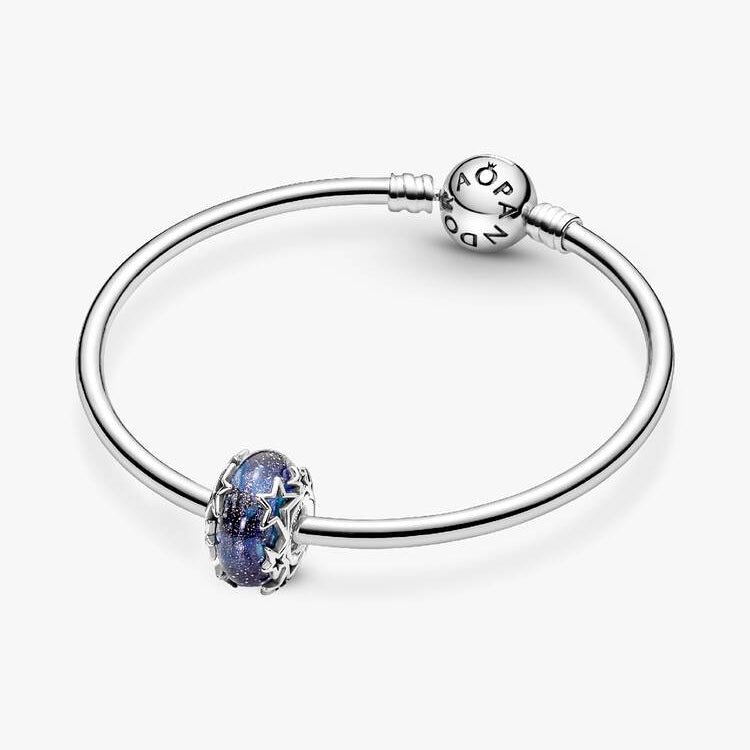 Galaxy Blue & Star Murano Pandora Charm