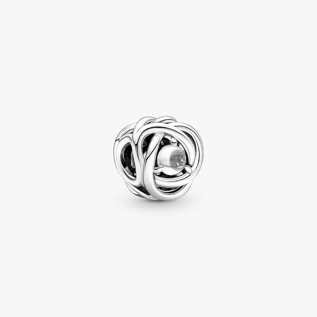 April Birthstone Eternity Circle Charm