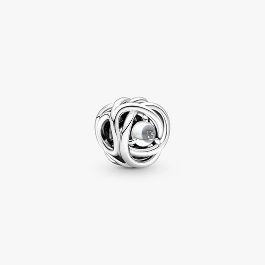 April Birthstone Eternity Circle Charm