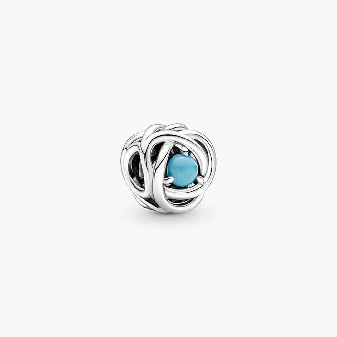 December Birthstone Eternity Circle Charm