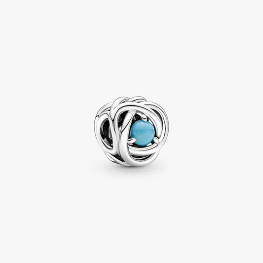 December Birthstone Eternity Circle Charm