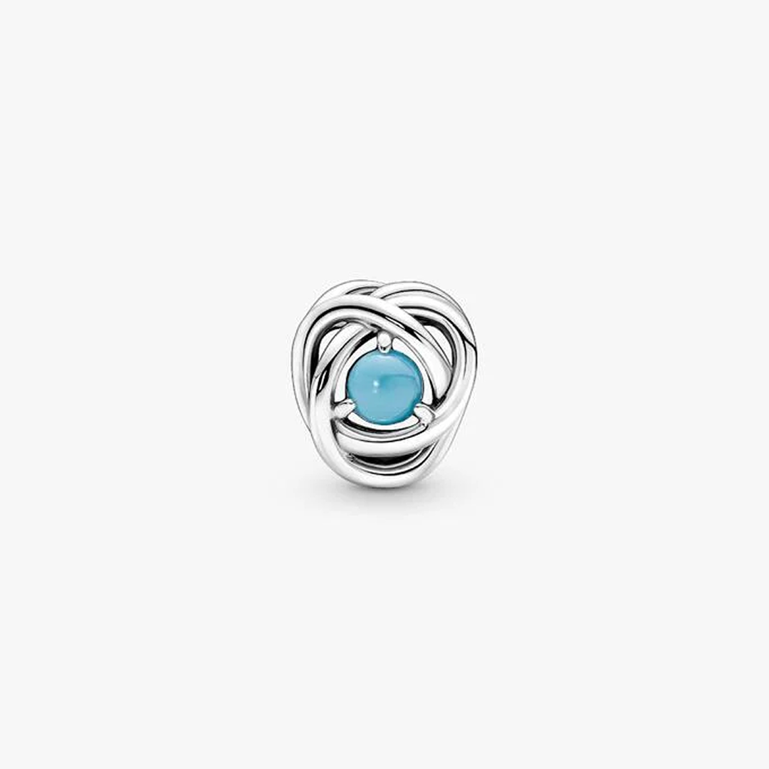 December Birthstone Eternity Circle Charm