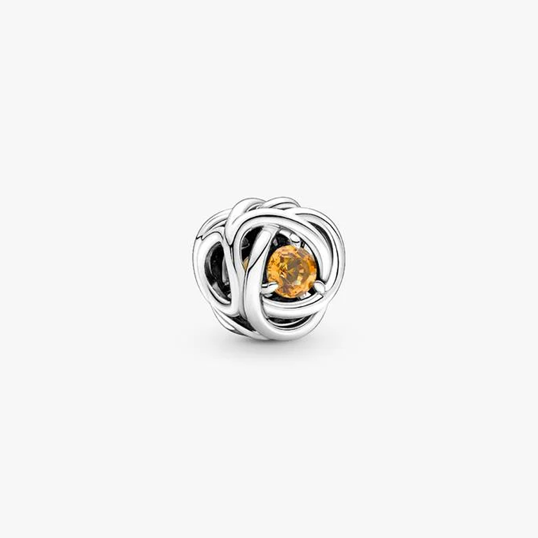 November Birthstone Eternity Circle Charm
