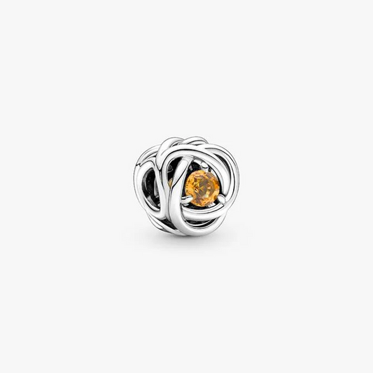 November Birthstone Eternity Circle Charm