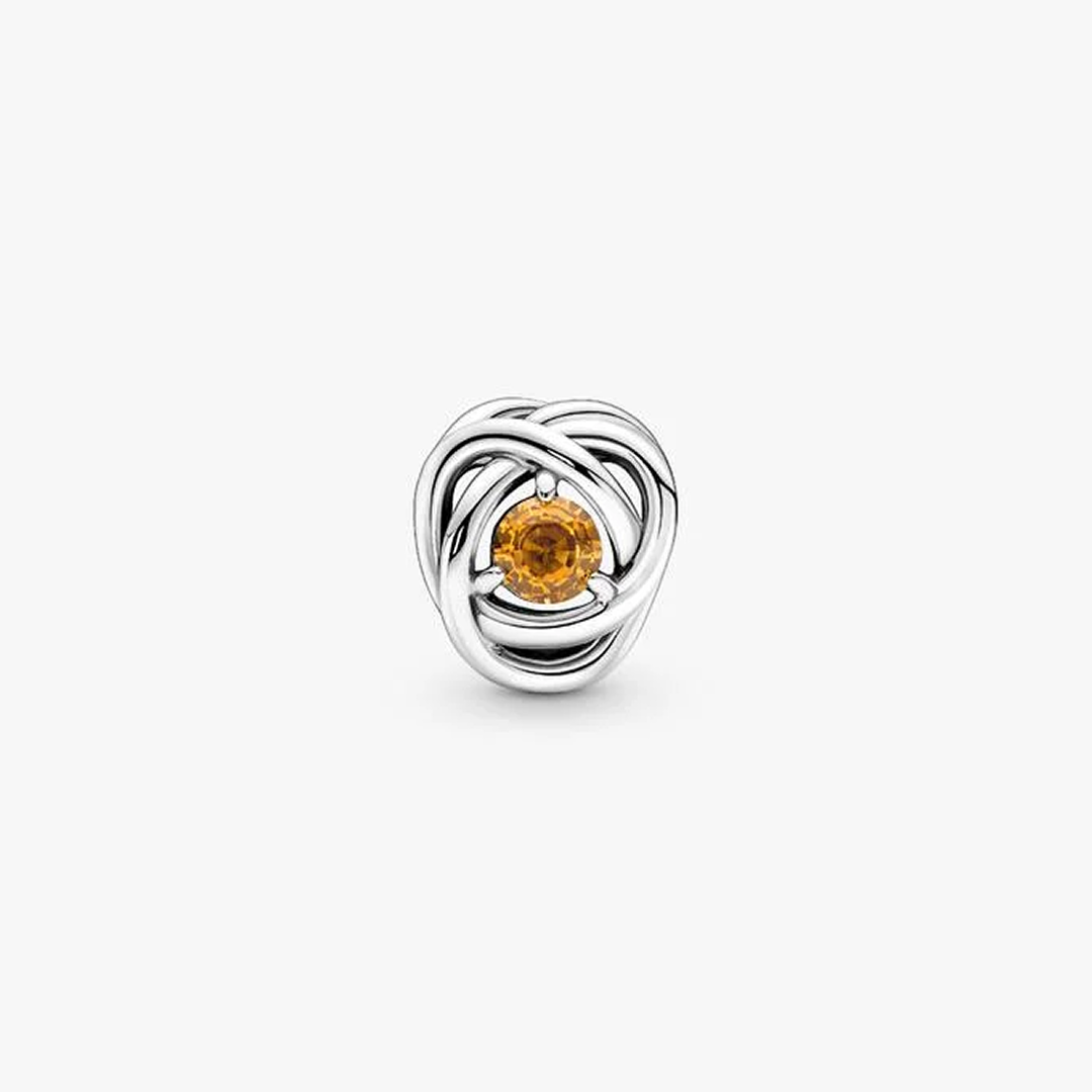 November Birthstone Eternity Circle Charm