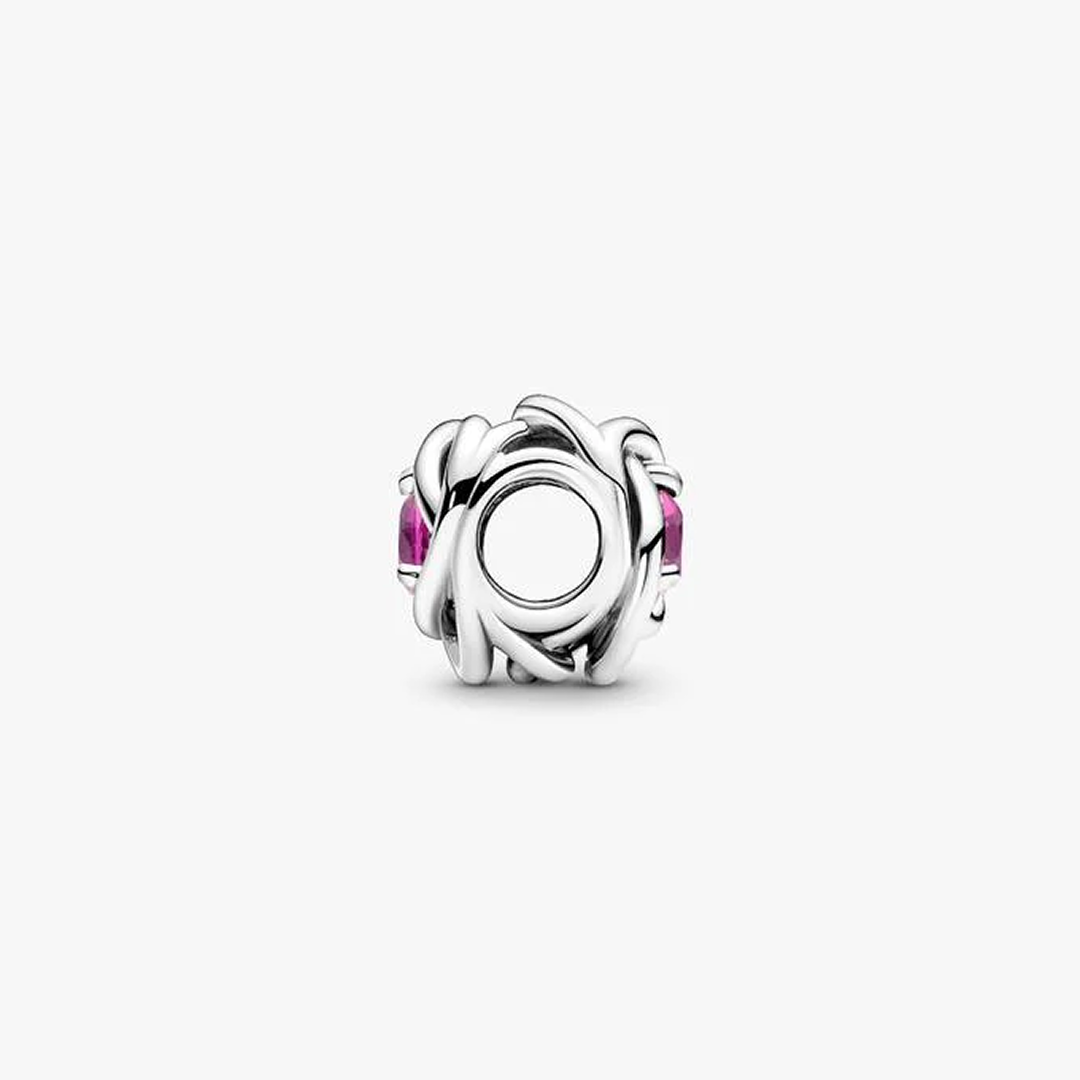 October Birthstone Eternity Circle Charm