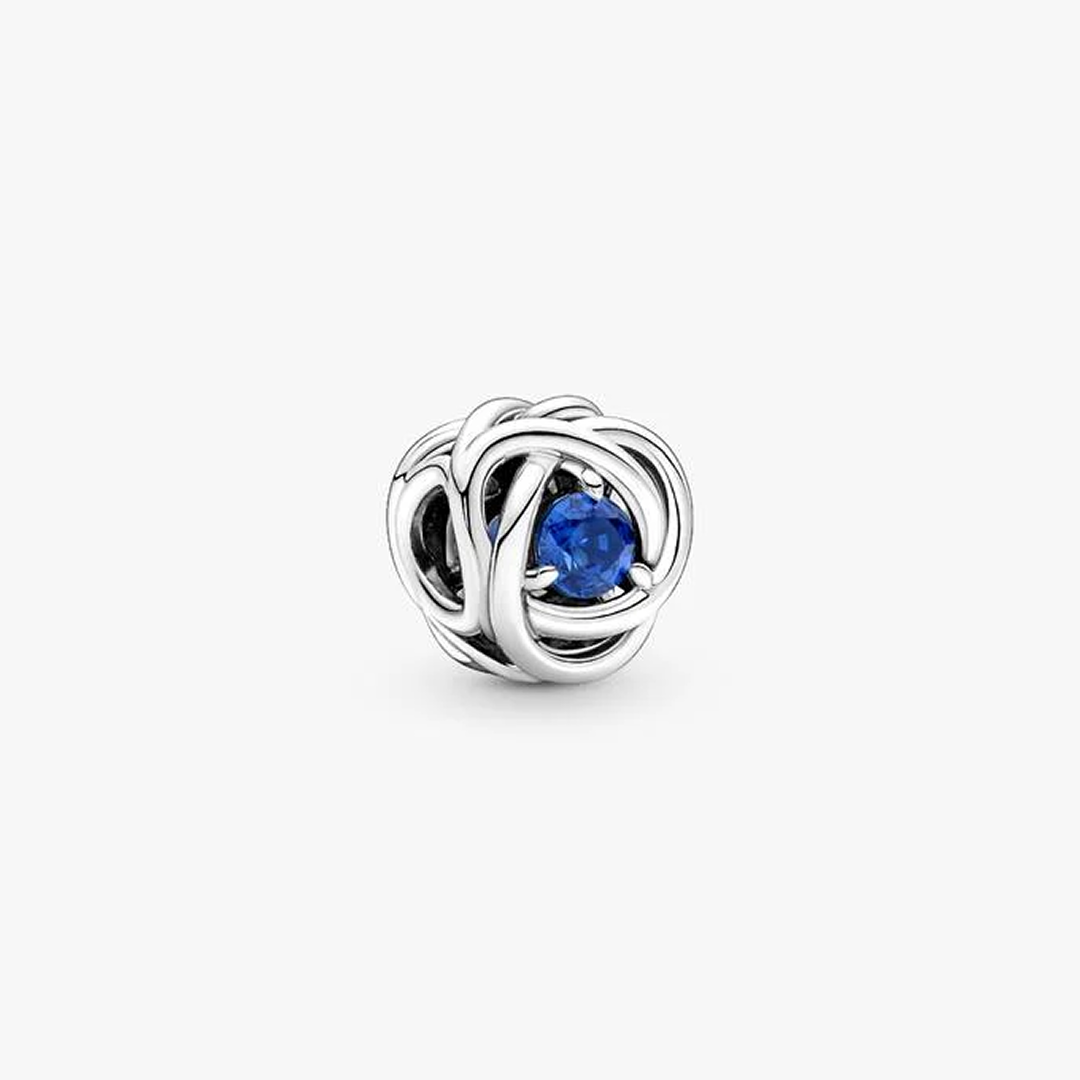 September Birthstone Eternity Circle Charm