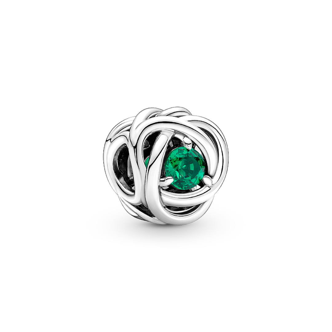 May Birthstone Eternity Circle Charm