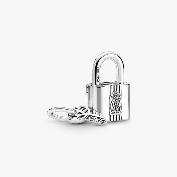 Padlock and Key Dangle Pandora Charm