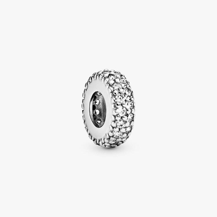 Clear Sparkle Spacer Pandora Charm