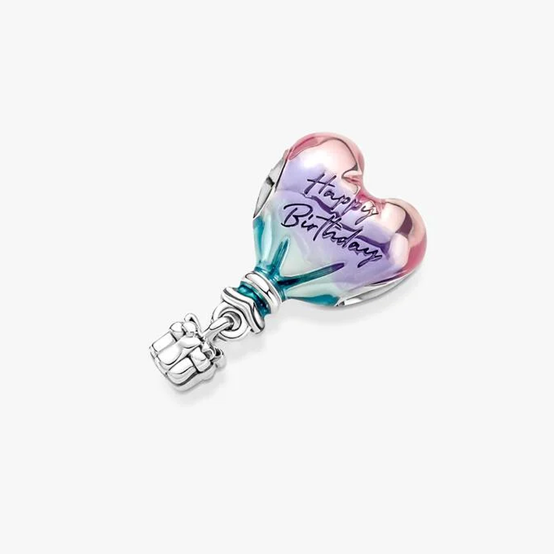 Happy Birthday Hot Air Balloon Charm