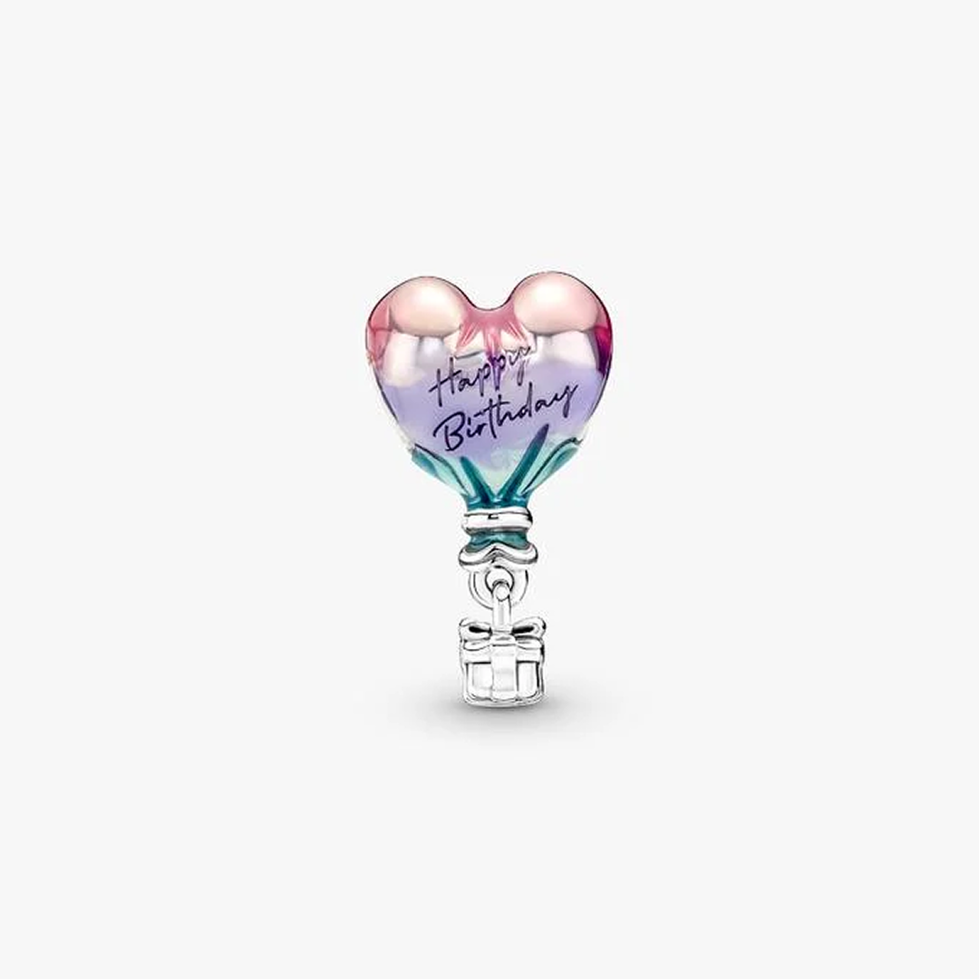 Happy Birthday Hot Air Balloon Charm
