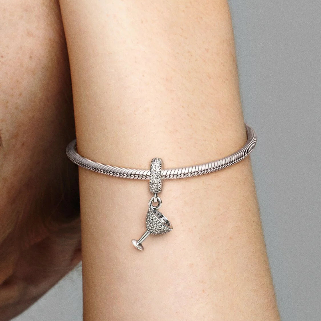 Pavé Cocktail Glass Dangle Pandora Charm