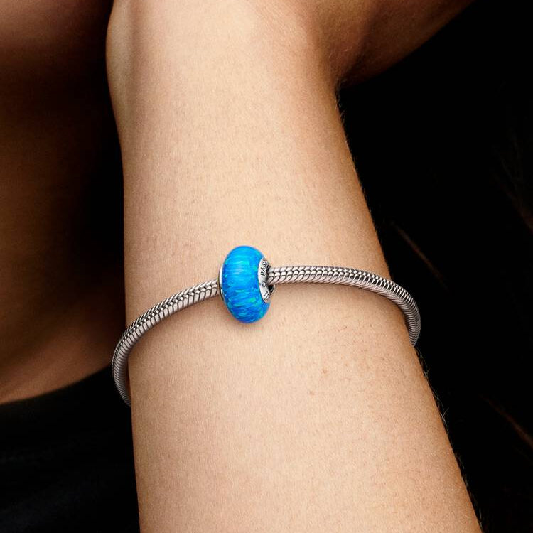 Opalescent Ocean Deep Blue Pandora Charm