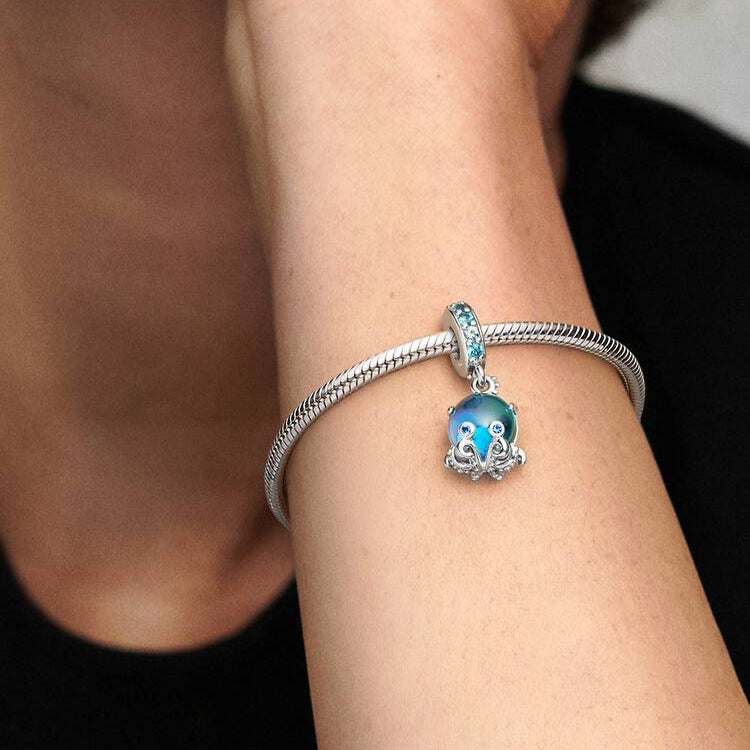 Murano Glass Cute Octopus Dangle Pandora Charm