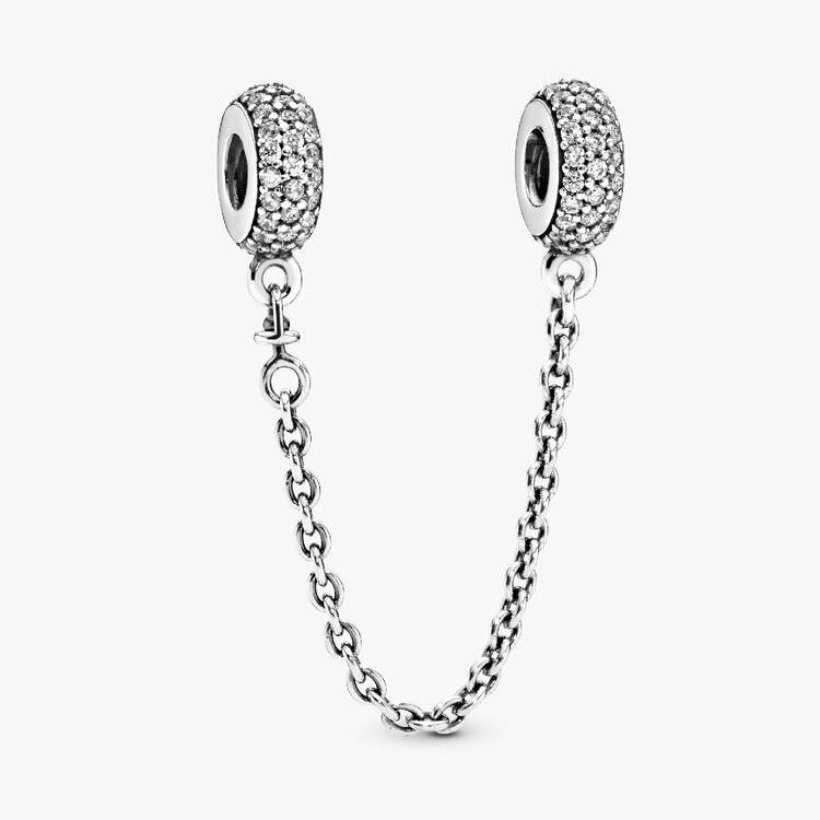 Sparkling Pavé Safety Chain Pandora Charm