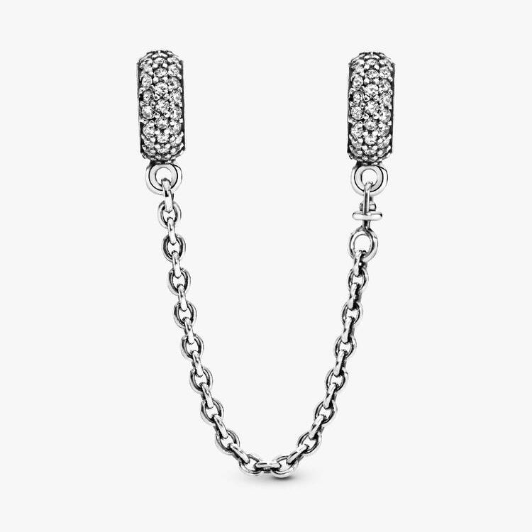 Sparkling Pavé Safety Chain Pandora Charm