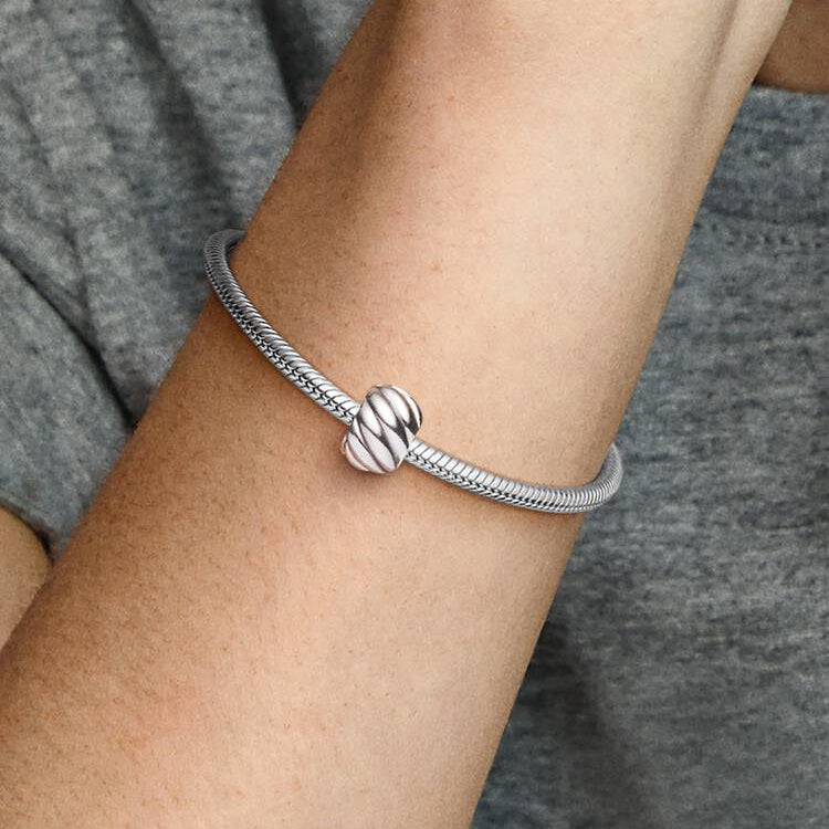 Polished Feathered Clip Pandora Charm