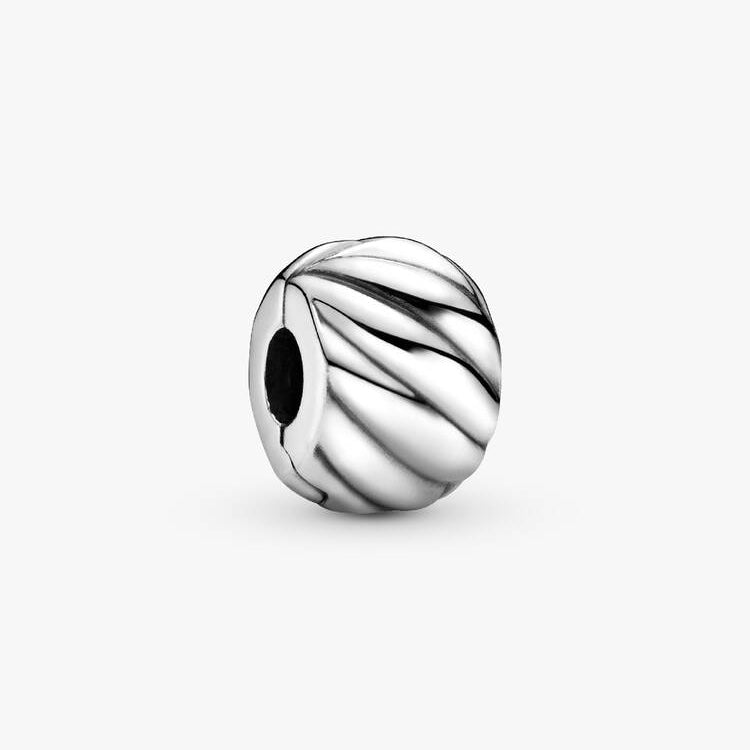Polished Feathered Clip Pandora Charm
