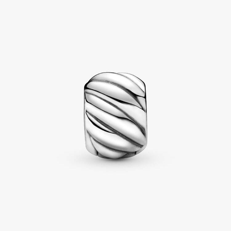 Polished Feathered Clip Pandora Charm