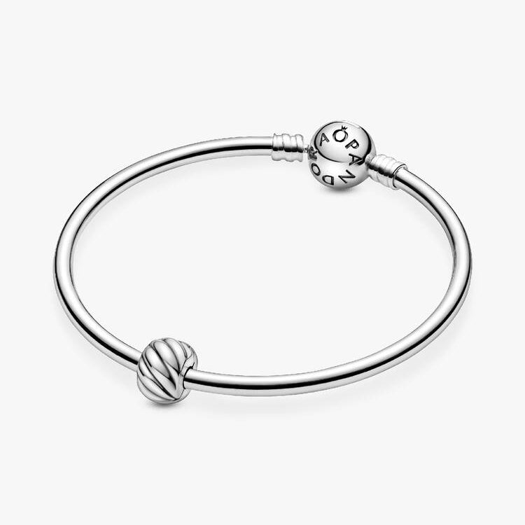 Polished Feathered Clip Pandora Charm