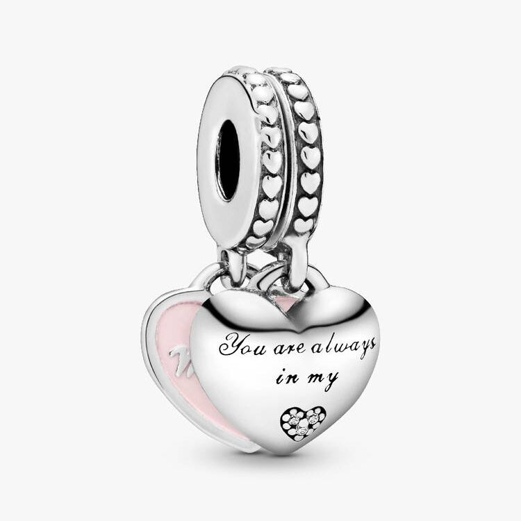 Mother & Daughter Hearts Dangle Pandora Charm