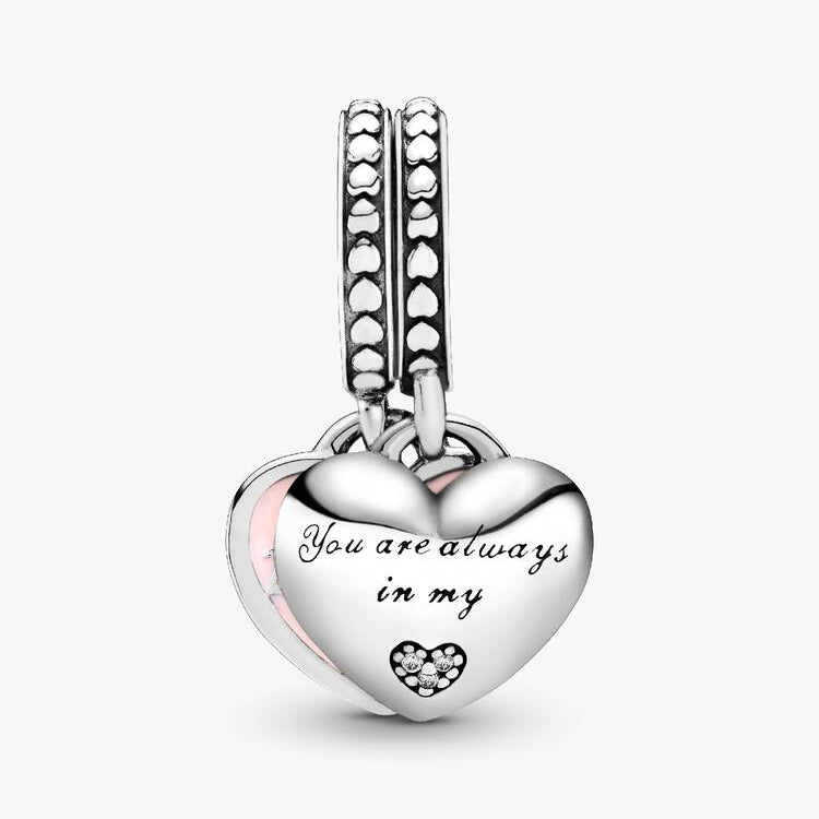 Mother & Daughter Hearts Dangle Pandora Charm