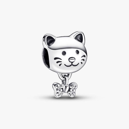 Pet Cat & Bow Pandora Charm