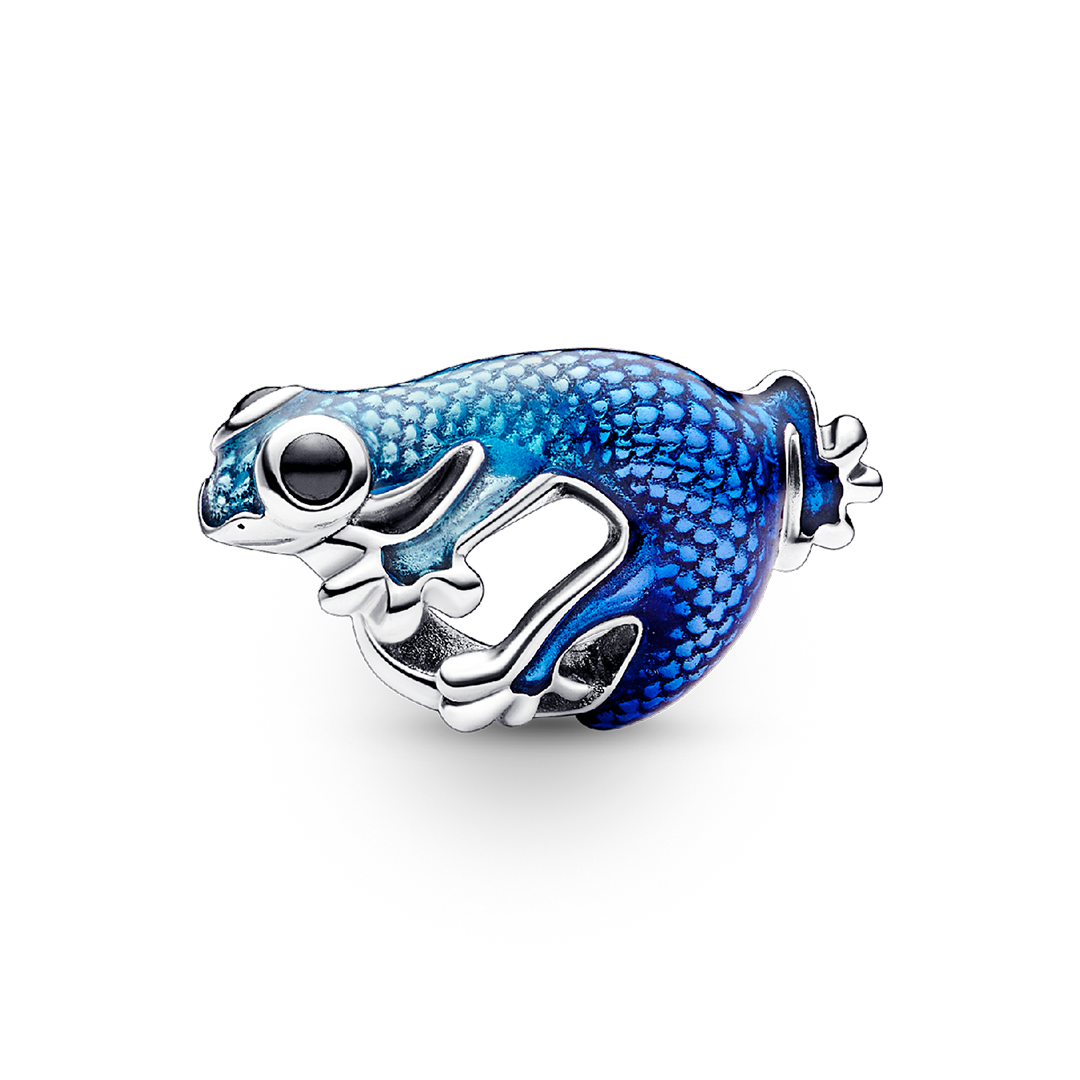 Metallic Blue Gecko Charm