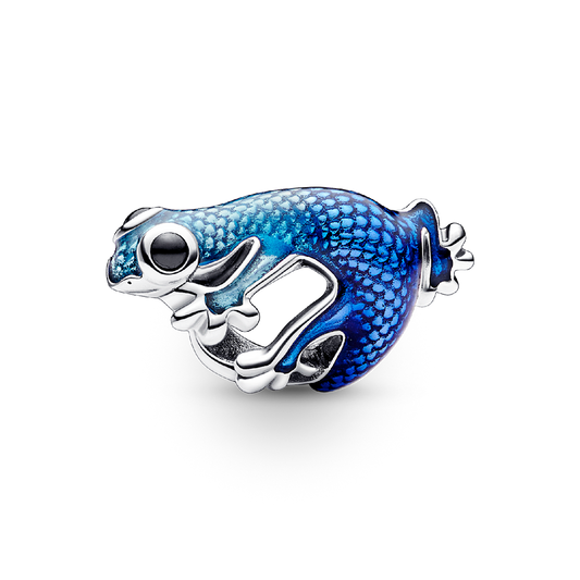 Metallic Blue Gecko Charm