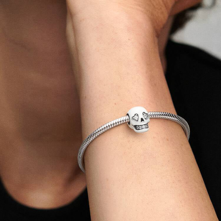 Glow-in-the-dark Sparkling Skull Pandora Charm
