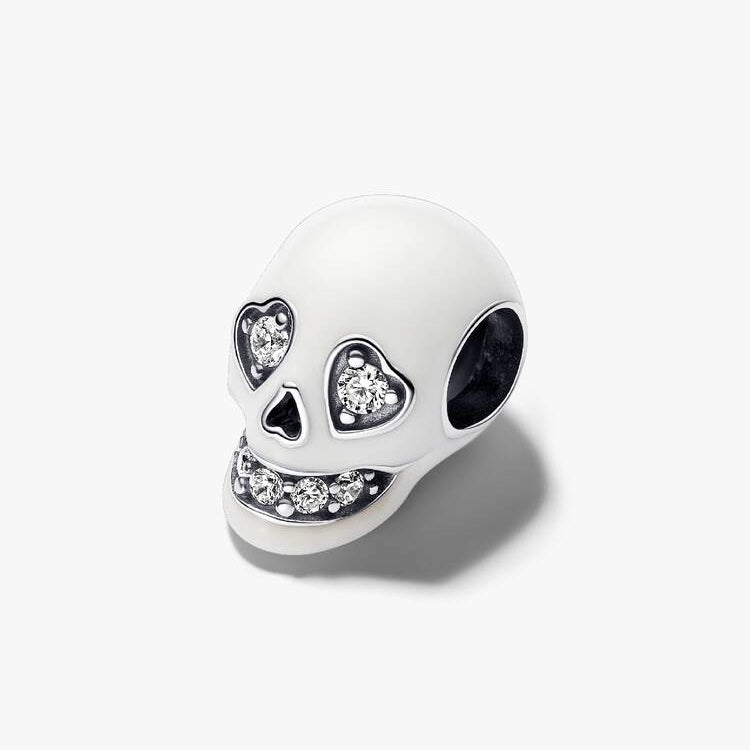 Glow-in-the-dark Sparkling Skull Pandora Charm