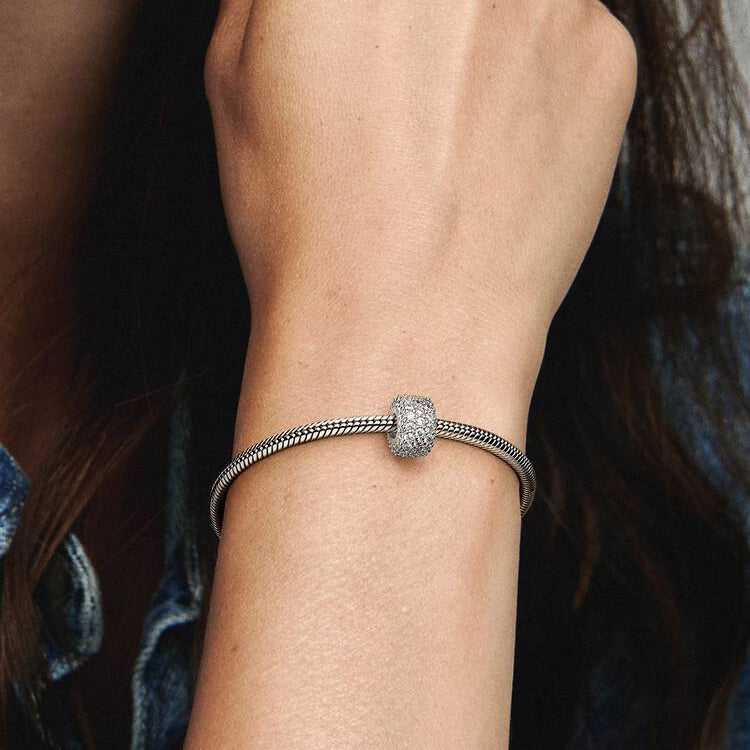 Sparkling Pavé Triple-row Pandora Charm