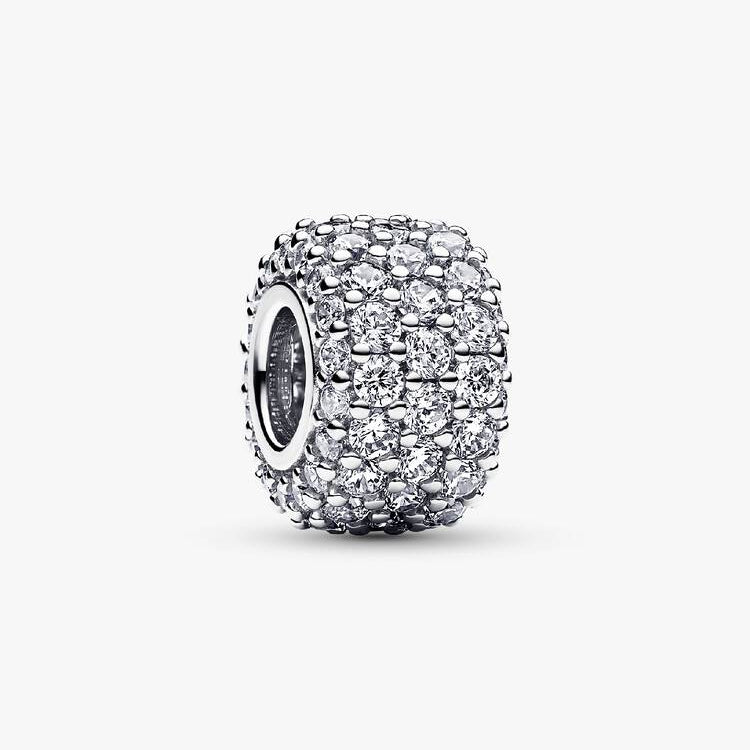 Sparkling Pavé Triple-row Pandora Charm