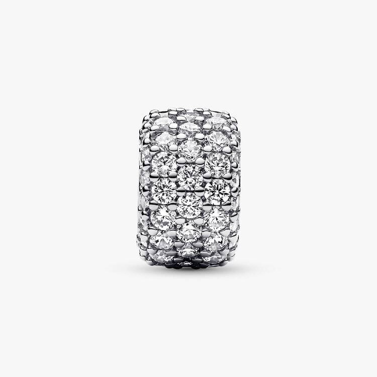 Sparkling Pavé Triple-row Pandora Charm
