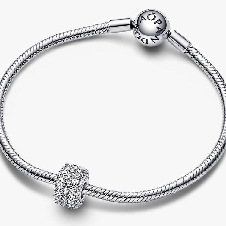 Sparkling Pavé Triple-row Pandora Charm