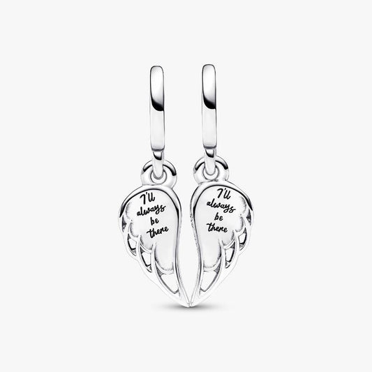 Sparkling Splitable Angel Wings Dangle Pandora Charm