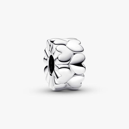 Heart Pattern Clip Pandora Charm