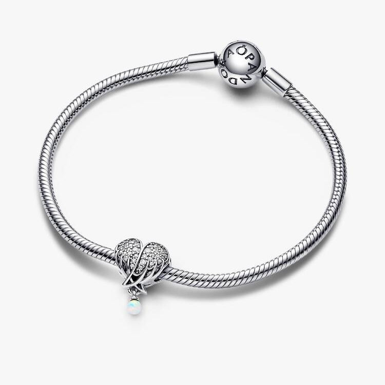 Sparkling Angel Wings and Heart Pandora Charm