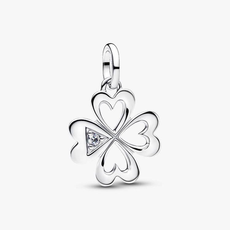Heart Four-Leaf Clover Medallion Pandora Charm
