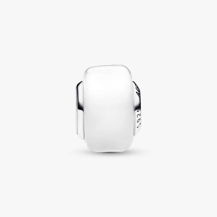 Pandora White Mini Murano Glass Charm