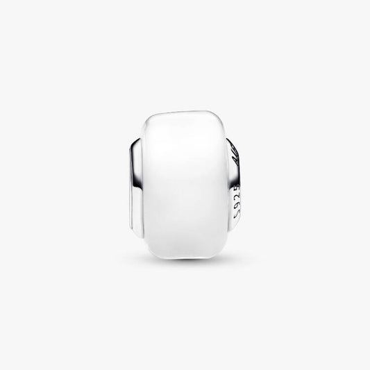 Pandora White Mini Murano Glass Charm