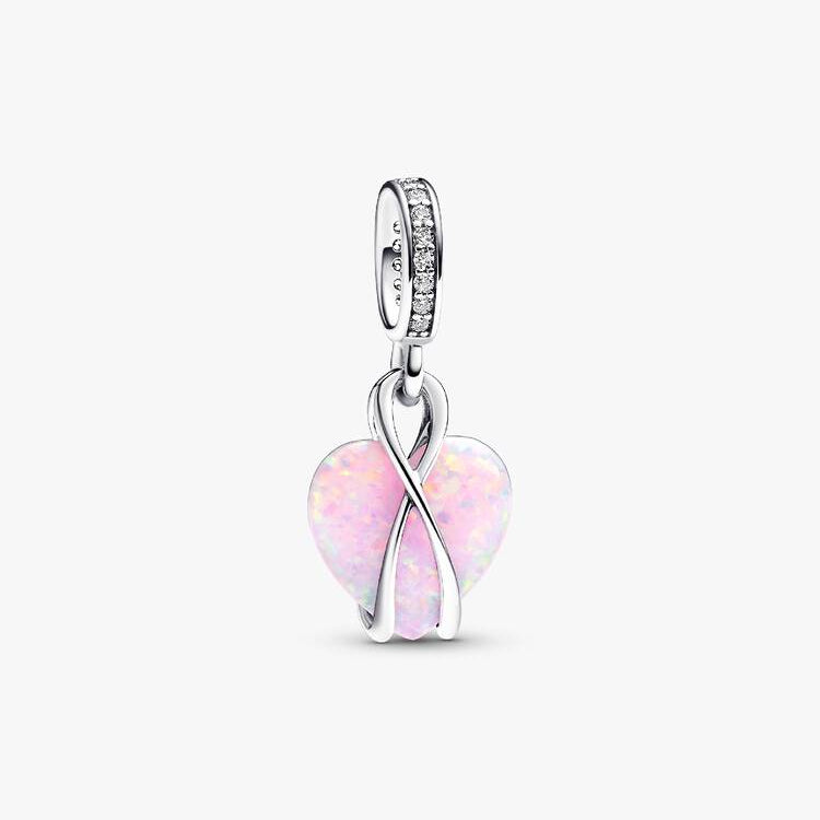 Mum Opalescent Heart Dangle Pandora Charm