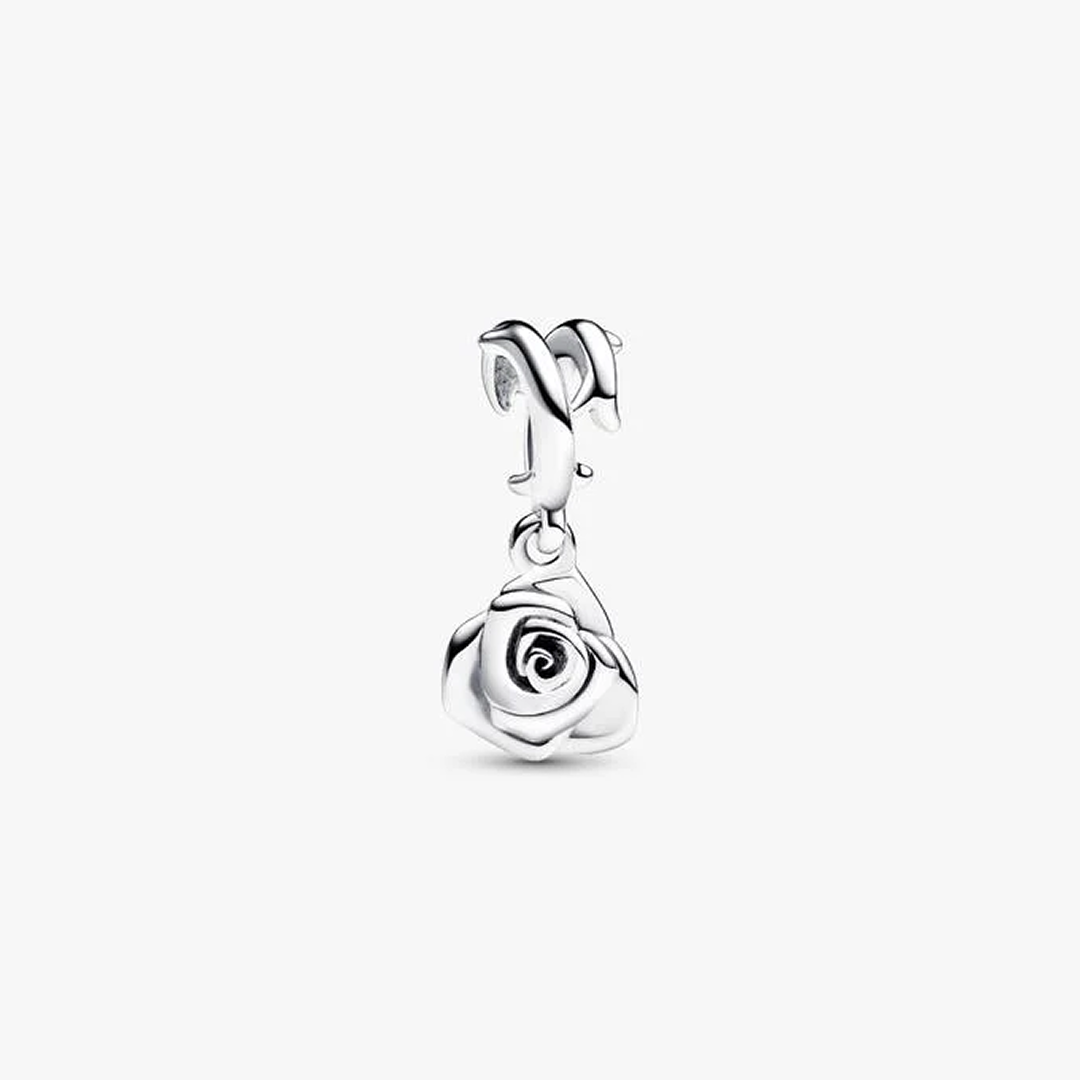 Rose in Bloom Dangle Charm