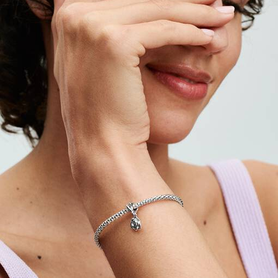 Rose in Bloom Dangle Charm